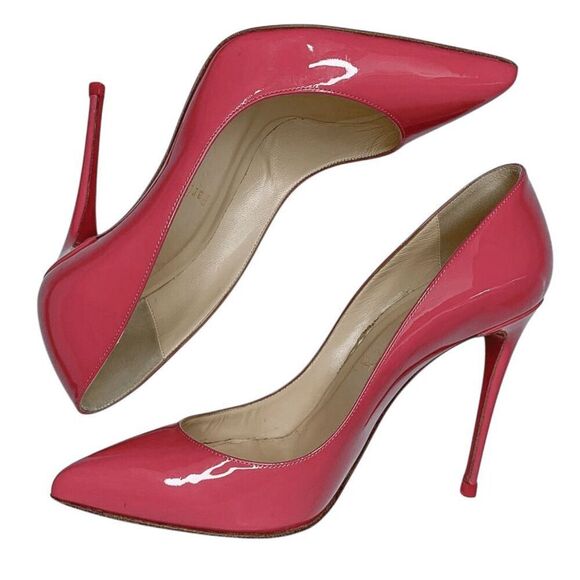 Christian Louboutin Pigalle EU 37 US 7 Pink Patent Leather High Heel Pumps - Picture 6 of 10